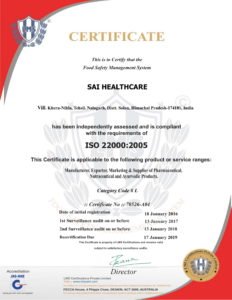 Sai-Healthcare-ISO-22000-2005